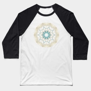 Feathers and Catkins Kaleidoscope Pattern Baseball T-Shirt